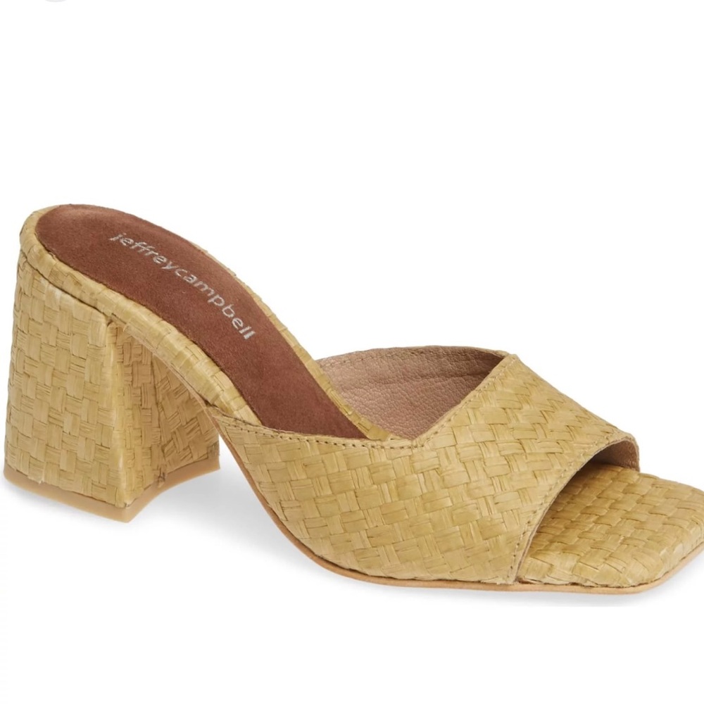 Jeffrey Campbell Melange Raffia Mule 6.5